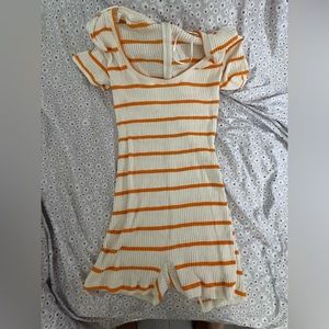 Zara stripped bodycon suit